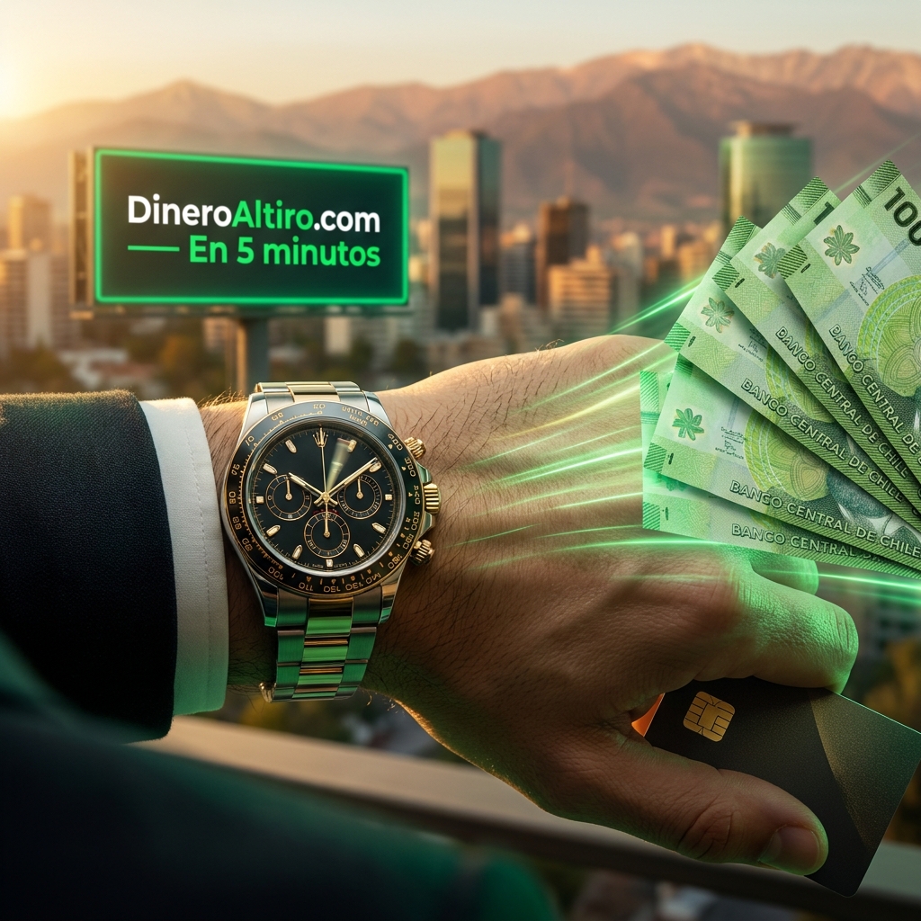 Pesos chilenos en mano con vista de Santiago: tu plata en 5 minutos
